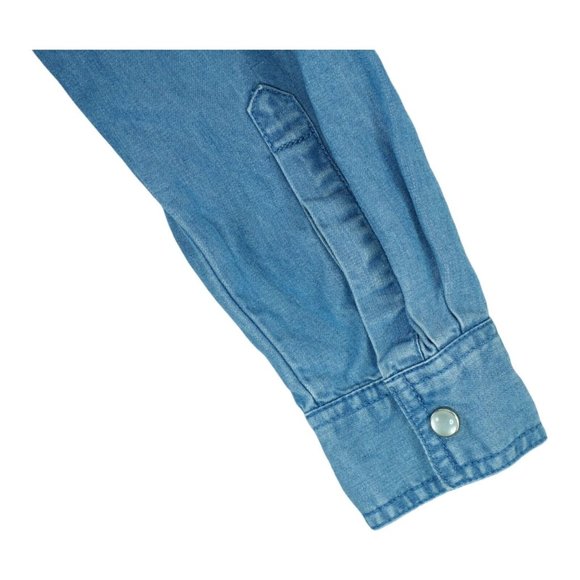 Loft Women's Tunic Chambray Round Hem Popover The Softened Shirt Top Size XSmall - Picture 5 of 5